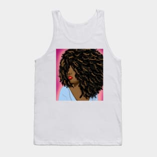 Afro hair black woman digital art Tank Top